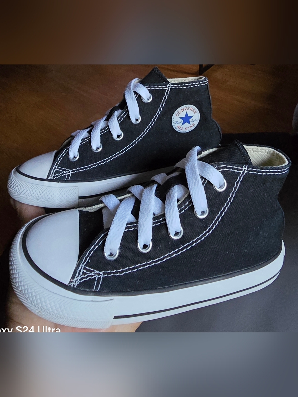 Sz 9 Toddler Kids CONVERSE CTAS HI BLACK CASUAL Shoes